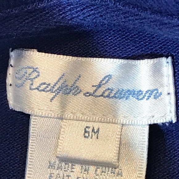 RALPH LAUREN POLO 2PC SET SIZE 6M ROYAL BLUE/YELLOW - Picture 5 of 13